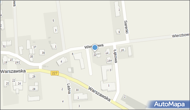 Roszkowo, Wierzbowa, 12, mapa Roszkowo