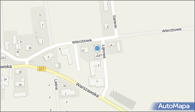 Roszkowo, Wierzbowa, 14A, mapa Roszkowo