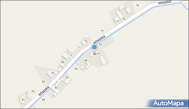 Roszowice, Wiejska, 68, mapa Roszowice