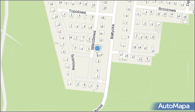 Rowy, Wierzbowa, 8, mapa Rowy