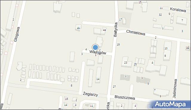 Rowy, Wikingów, 1, mapa Rowy