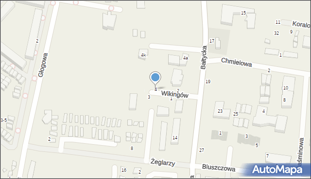 Rowy, Wikingów, 4, mapa Rowy