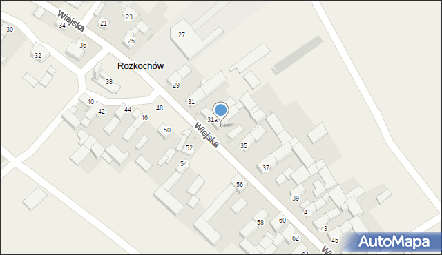 Rozkochów, Wiejska, 33, mapa Rozkochów