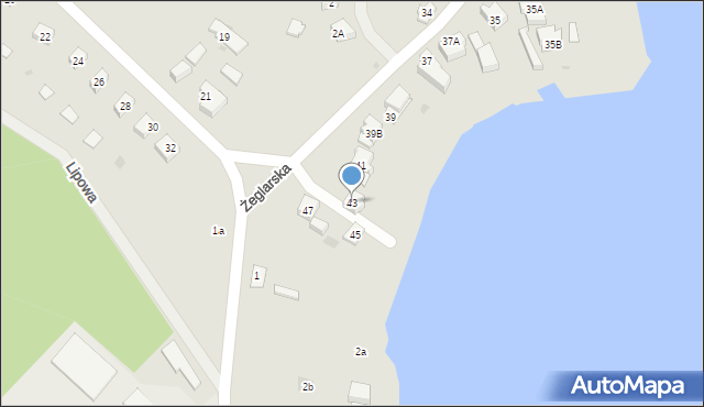 Ruciane-Nida, Wiejska, 43, mapa Ruciane-Nida