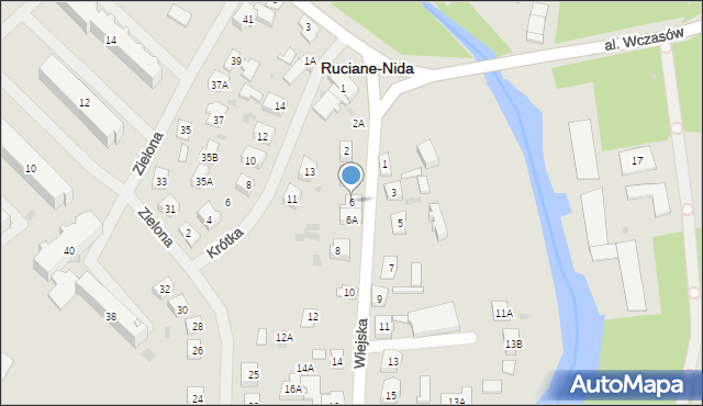 Ruciane-Nida, Wiejska, 6, mapa Ruciane-Nida