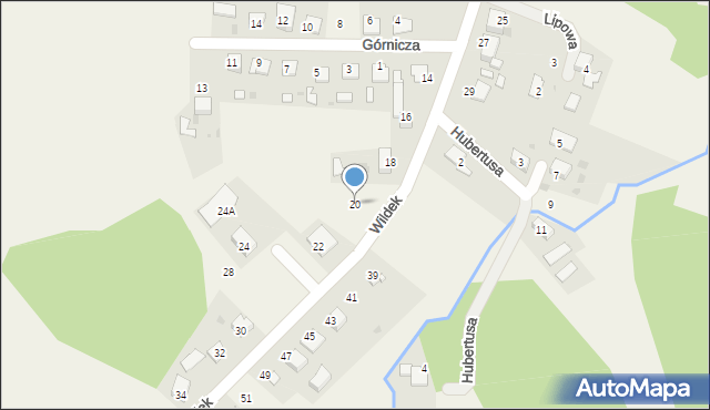 Ruda Kozielska, Wildek, 20, mapa Ruda Kozielska