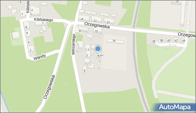 Ruda Śląska, Wincentego, 5, mapa Rudy Śląskiej