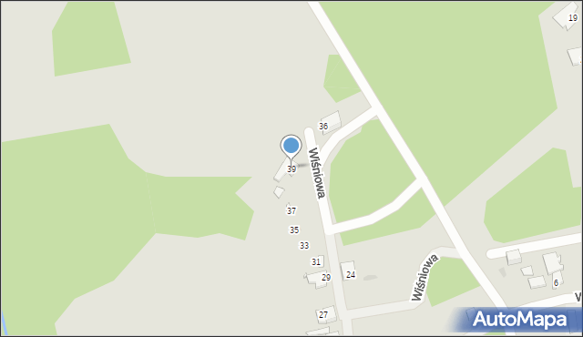 Ruda Śląska, Wiśniowa, 39, mapa Rudy Śląskiej