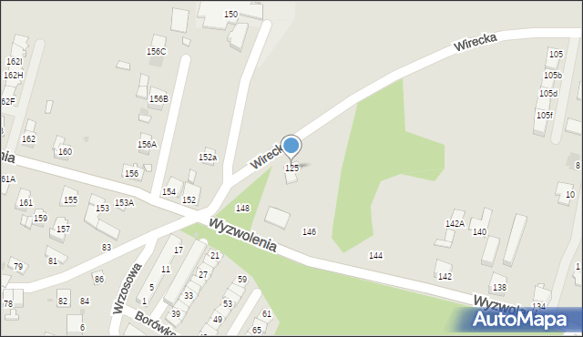Ruda Śląska, Wirecka, 125, mapa Rudy Śląskiej