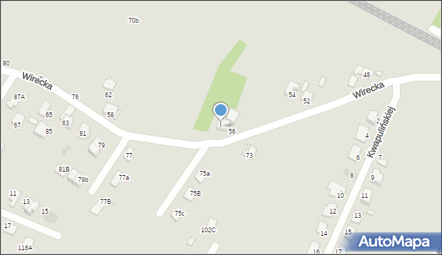 Ruda Śląska, Wirecka, 56A, mapa Rudy Śląskiej