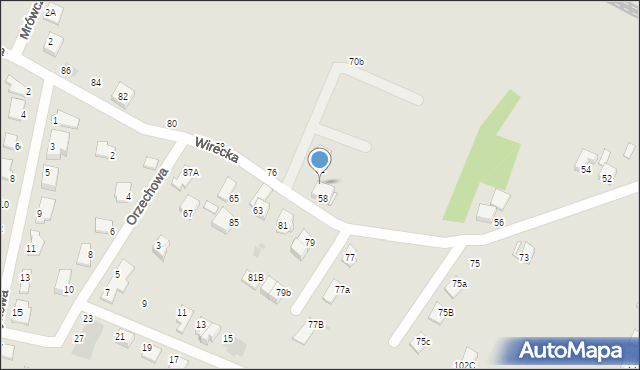 Ruda Śląska, Wirecka, 60, mapa Rudy Śląskiej
