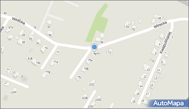 Ruda Śląska, Wirecka, 75, mapa Rudy Śląskiej