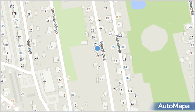 Ruda Śląska, Wierzbowa, 15, mapa Rudy Śląskiej