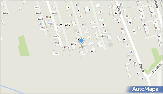 Ruda Śląska, Wiosenna, 18, mapa Rudy Śląskiej