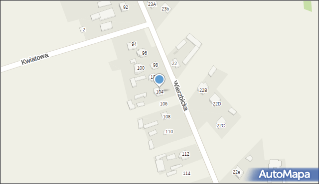 Ruda Wielka, Wierzbicka, 104, mapa Ruda Wielka