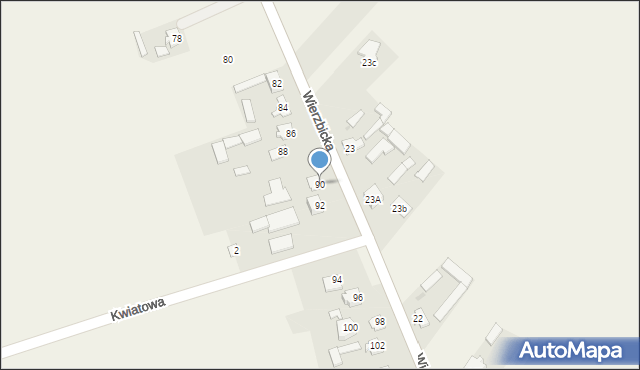 Ruda Wielka, Wierzbicka, 90, mapa Ruda Wielka