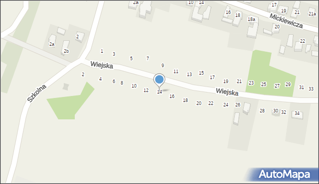 Rudnik, Wiejska, 14, mapa Rudnik