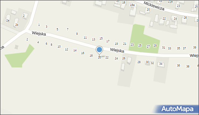 Rudnik, Wiejska, 20, mapa Rudnik