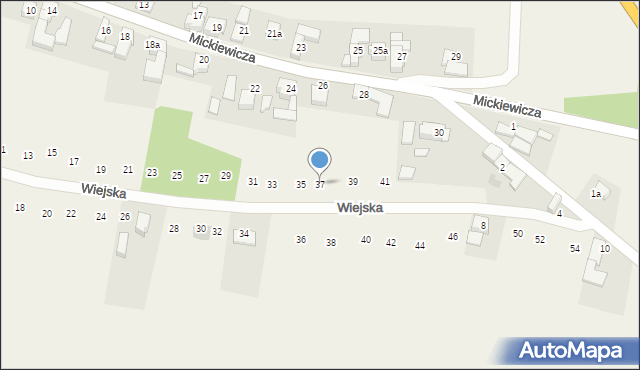 Rudnik, Wiejska, 37, mapa Rudnik
