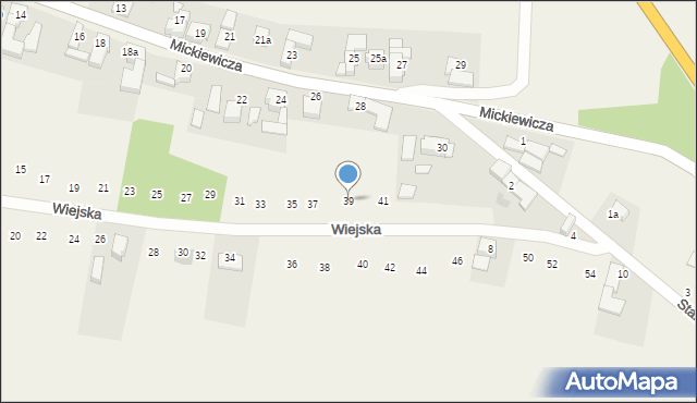 Rudnik, Wiejska, 39, mapa Rudnik