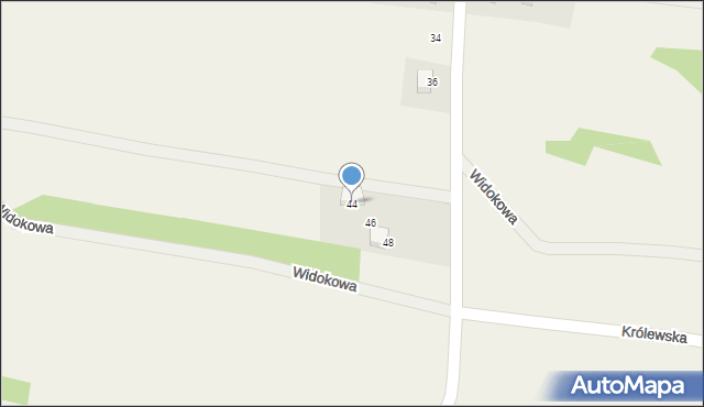 Rudno, Widokowa, 44, mapa Rudno
