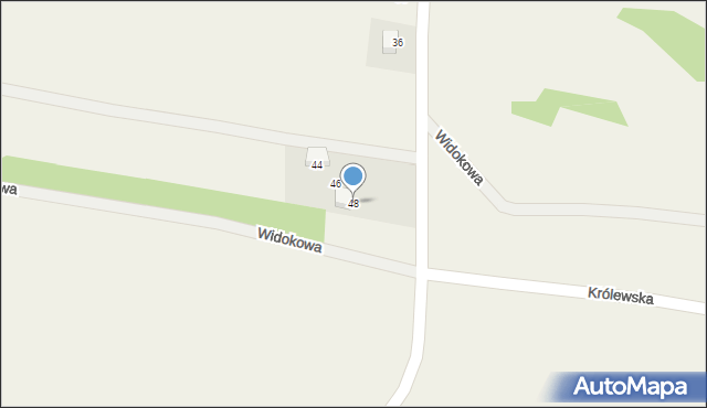 Rudno, Widokowa, 48, mapa Rudno