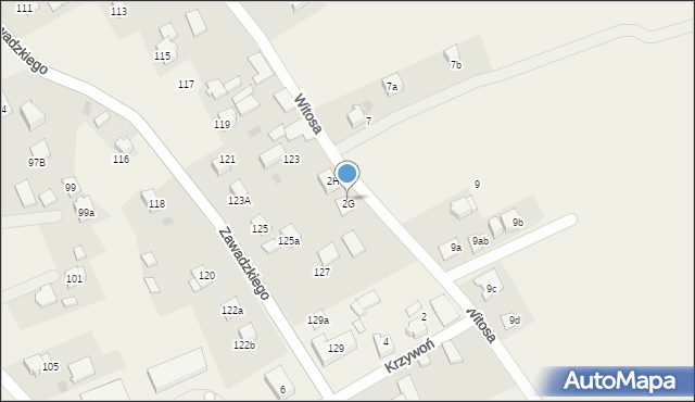 Rudołtowice, Witosa Wincentego, 2G, mapa Rudołtowice