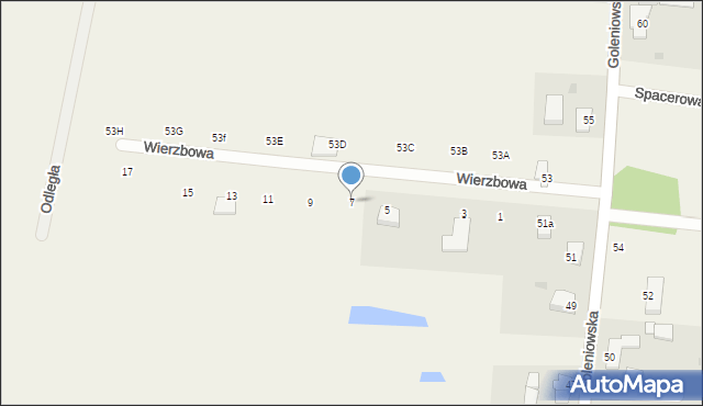 Rurzyca, Wierzbowa, 7, mapa Rurzyca