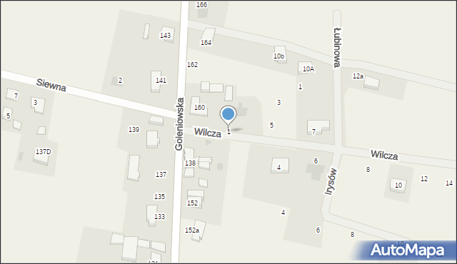 Rurzyca, Wilcza, 1, mapa Rurzyca