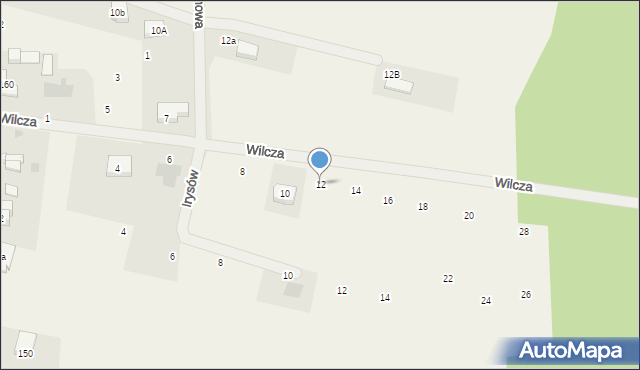 Rurzyca, Wilcza, 12, mapa Rurzyca