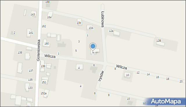 Rurzyca, Wilcza, 7, mapa Rurzyca