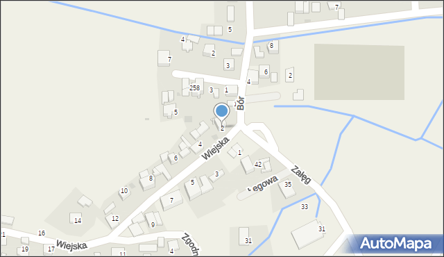 Rusocice, Wiejska, 2, mapa Rusocice