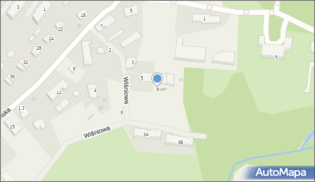 Rusocin, Wiśniowa, 7, mapa Rusocin