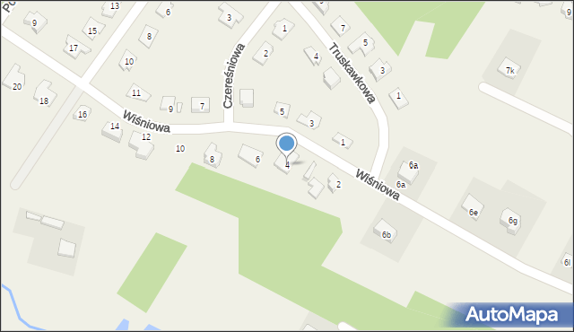 Ruziec, Wiśniowa, 4, mapa Ruziec