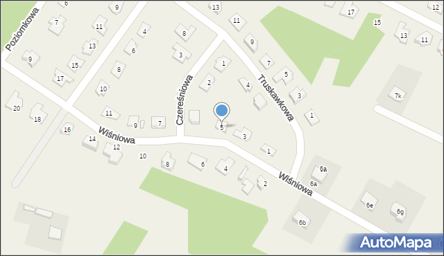 Ruziec, Wiśniowa, 5, mapa Ruziec