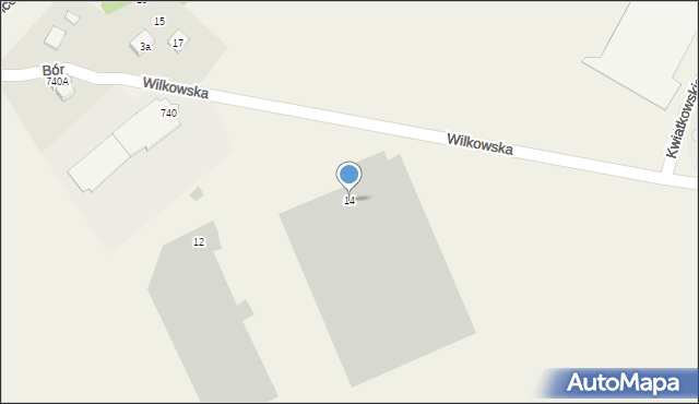 Rybarzowice, Wilkowska, 14, mapa Rybarzowice