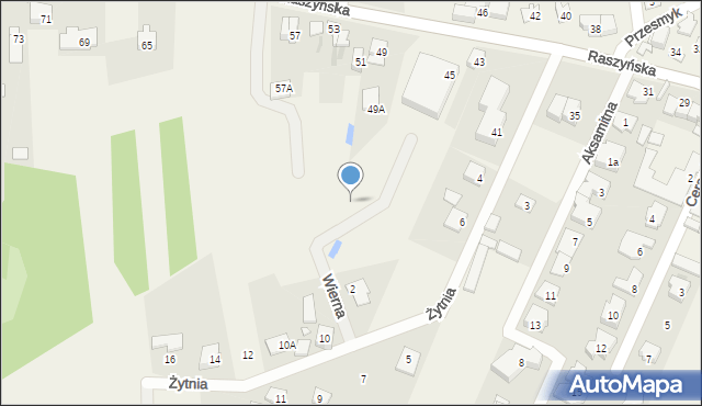 Rybie, Wierna, 7, mapa Rybie