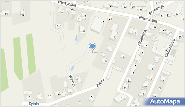 Rybie, Wierna, 8, mapa Rybie