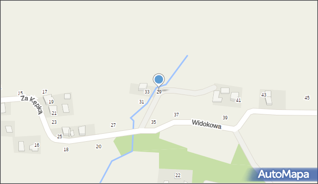 Rybna, Widokowa, 29, mapa Rybna