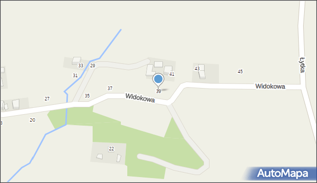 Rybna, Widokowa, 39, mapa Rybna