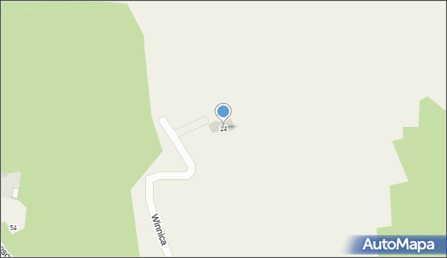 Rybna, Winnica, 14, mapa Rybna