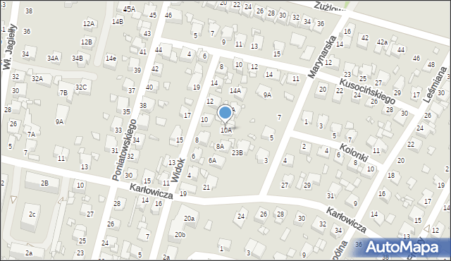 Rybnik, Widok, 10A, mapa Rybnika