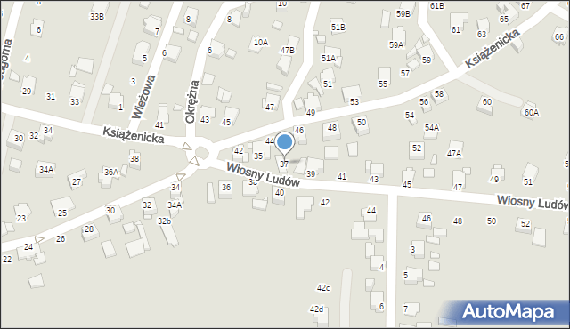 Rybnik, Wiosny Ludów, 37, mapa Rybnika