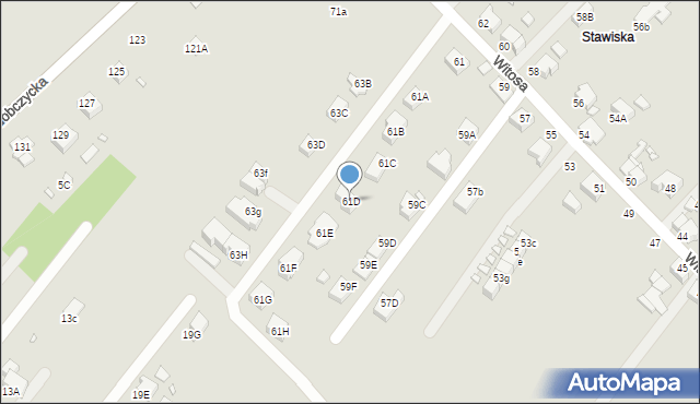 Rybnik, Witosa Wincentego, 61D, mapa Rybnika