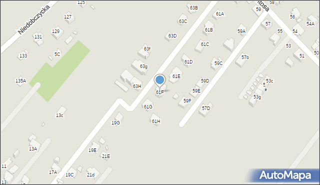 Rybnik, Witosa Wincentego, 61F, mapa Rybnika