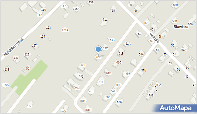 Rybnik, Witosa Wincentego, 63D, mapa Rybnika