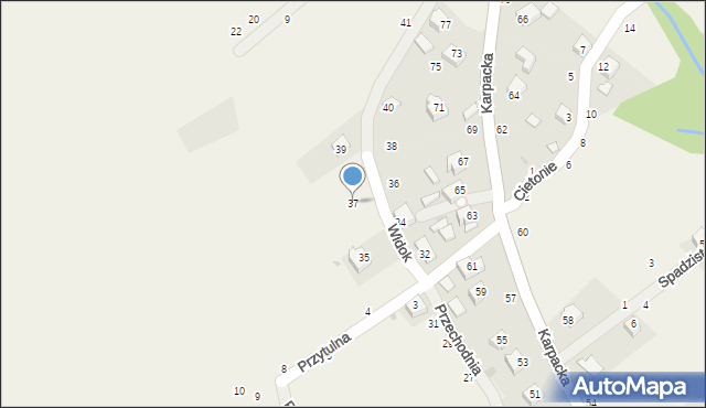 Rychwałdek, Widok, 37, mapa Rychwałdek