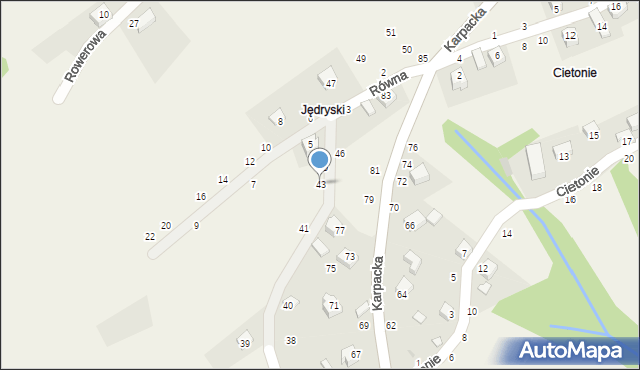 Rychwałdek, Widok, 43, mapa Rychwałdek