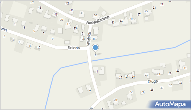 Ryczów, Wiejska, 6, mapa Ryczów