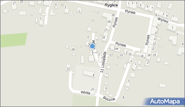 Ryglice, Wirtla, 2, mapa Ryglice